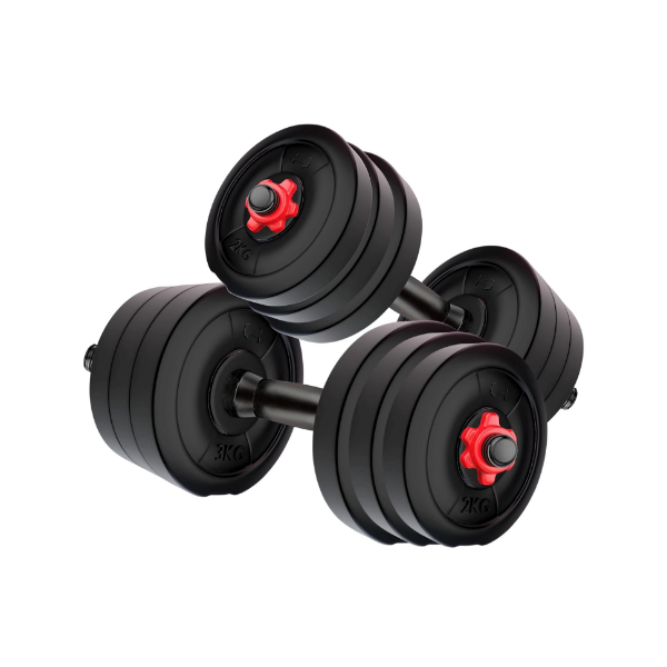 PVC DM 4-40 Kg (Black/Black-Red/3 IN 1 Convertible) Dumbbells